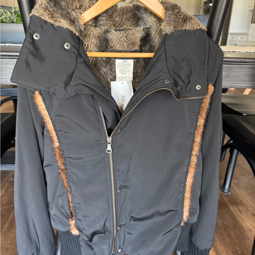 Vintage Gianfranco Ferré Faux Fur Lined Bomber Jacket | Made in Italy | Size M